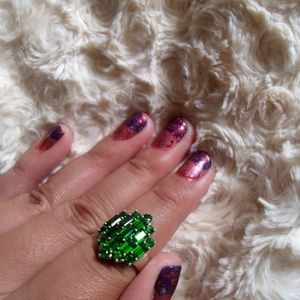 Chrome Diopside And Silver Ring